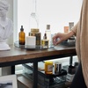 image:imageiDesign The Sarah Tanno Collection 11 Lazy Susan Spinning Cosmetic Organizer with Removable Cup Made of Recycled Plastic SmokeBlack11