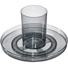image:imageiDesign The Sarah Tanno Collection 11 Lazy Susan Spinning Cosmetic Organizer with Removable Cup Made of Recycled Plastic SmokeBlack11