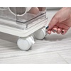 image:imageiDesign The Sarah Tanno Collection 5Drawer Stacking Cosmetic Organizer Cart ClearClearWhite