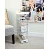 image:imageiDesign The Sarah Tanno Collection 5Drawer Stacking Cosmetic Organizer Cart ClearClearWhite