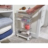 image:imageiDesign The Sarah Tanno Collection 5Drawer Stacking Cosmetic Organizer Cart ClearClearWhite