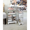 image:imageiDesign The Sarah Tanno Collection 5Drawer Stacking Cosmetic Organizer Cart ClearClearWhite
