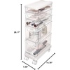 image:imageiDesign The Sarah Tanno Collection 5Drawer Stacking Cosmetic Organizer Cart ClearClearWhite