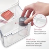 image:imageiDesign The Sarah Tanno Collection Medium Stacking Cosmetic Drawer Organizer with Lid and Divider ClearWhiteMedium