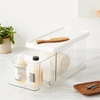 image:imageiDesign The Sarah Tanno Collection Medium Stacking Cosmetic Drawer Organizer with Lid and Divider ClearWhiteMedium