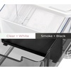 image:imageiDesign The Sarah Tanno Collection Medium Stacking Cosmetic Drawer Organizer with Lid and Divider ClearWhiteMedium