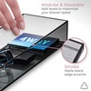 image:imageiDesign The Sarah Tanno Collection Plastic Cosmetic Drawer Organizer Made of Recycled Plastic 4 x 12 x 2 SmokeBlack