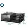 image:imageiDesign The Sarah Tanno Collection Plastic Cosmetic Organizer Station Made of Recycled Plastic SmokeBlack 12 x 8 x 312 x 8 x 3
