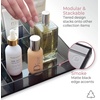 image:imageiDesign The Sarah Tanno Collection Plastic Cosmetic Organizer Station Made of Recycled Plastic SmokeBlack 12 x 8 x 312 x 8 x 3