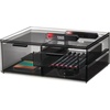 image:imageiDesign The Sarah Tanno Collection Plastic Cosmetic Organizer Station Made of Recycled Plastic SmokeBlack 12 x 8 x 312 x 8 x 3