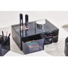 image:imageiDesign The Sarah Tanno Collection Plastic Cosmetic Organizer Station Made of Recycled Plastic SmokeBlack 12 x 8 x 312 x 8 x 3