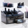 image:imageiDesign The Sarah Tanno Collection Plastic Cosmetic Organizer Station Made of Recycled Plastic SmokeBlack 12 x 8 x 312 x 8 x 3