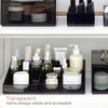 image:imageiDesign The Sarah Tanno Collection Plastic Cosmetic Organizer Station Made of Recycled Plastic SmokeBlack 12 x 8 x 312 x 8 x 3