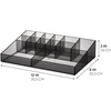 image:imageiDesign The Sarah Tanno Collection Plastic Cosmetic Organizer Station Made of Recycled Plastic SmokeBlack 12 x 8 x 312 x 8 x 3