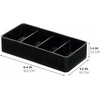 image:imageiDesign The Sarah Tanno Collection Silicone Makeup Palette Holder and Cosmetic Organizer Black4 Section