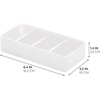 image:imageiDesign The Sarah Tanno Collection Silicone Makeup Palette Holder and Cosmetic Organizer White4 Section