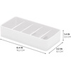 image:imageiDesign The Sarah Tanno Collection Silicone Makeup Palette Holder and Cosmetic Organizer White5 Section