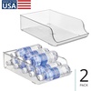 image:imageiDesign Water Bottle Organizer for Fridge Set of 4 Clear  Made in USAPack of 2