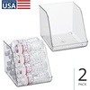 image:imageiDesign Water Bottle Organizer for Fridge Set of 4 Clear  Made in USAPack of 2 Tall