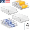image:imageiDesign Water Bottle Organizer for Fridge Set of 4 Clear  Made in USAPack of 4