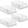 image:imageiDesign Water Bottle Organizer for Fridge Set of 4 Clear  Made in USAPack of 4
