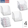 image:imageiDesign Water Bottle Organizer for Fridge Set of 4 Clear  Made in USAPack of 4 Tall