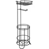 image:imageiDesign Weston Toilet Paper Holder Stand with Shelf Matte BlackMatte Black