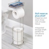 image:imageiDesign Weston Toilet Paper Holder Stand with Shelf Matte BlackSatin