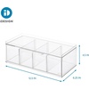 image:imageiDesign XL Tea Bag Organizer Clear 4Section  For Counter Storage Drawer for CabinetPack of 1