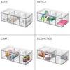 image:imageiDesign XL Tea Bag Organizer Clear 4Section  For Counter Storage Drawer for CabinetPack of 2