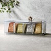 image:imageiDesign XL Tea Bag Organizer Clear 4Section  For Counter Storage Drawer for CabinetPack of 2