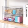 image:imageiDesign XL Tea Bag Organizer Clear 4Section  For Counter Storage Drawer for CabinetPack of 4