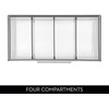 image:imageiDesign XL Tea Bag Organizer Clear 4Section  For Counter Storage Drawer for CabinetPack of 4