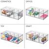 image:imageiDesign XL Tea Bag Organizer Clear 4Section  For Counter Storage Drawer for CabinetPack of 4