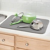 image:imageiDesign iDry Absorbent Kitchen Countertop Dish Drying Mat  18 x 9 Mini PewterIvoryMatte Black
