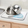 image:imageiDesign iDry Absorbent Kitchen Countertop Dish Drying Mat  18 x 9 Mini PewterIvoryPewterIvory