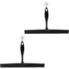 image:imageInterDesign iDesign Bathroom Shower Squeegee with Wall Hook  Set of 2  BlackClearBlackClear