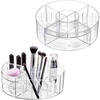 image:imageInterDesign iDesign Rotating Makeup Organizer with Dividers and Lipstick Holders  Set of 2  ClearSectioned2 pk
