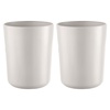 image:imageInterDesign iDesign Small Steel Round Bathroom Trash Set of 2Coconut White Oasis Waste Can M2Pack of 2