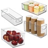 image:imageiDesign 4Piece Plastic Organizer Bin Set Clear  Two 10 x 8 x 5 Bins Two 10 x 4 x 5 Bins For Pantry and Cabinet Organization Made in the USA10 x 10 x 8