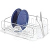 image:imageiDesign Forma Lupe Stainless Steel Metal Sink Dish Drainer Plastic Tray Kitchen Drying Rack For Glasses Silverware Bowls Plates 133 x 175 x 52 BronzeStainless
