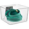image:imageiDesign Medium Wallspace Storage Bin and Bracket  WallMounted Storage Bin  Clear  Made in USA