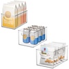 image:imageiDesign Nesting Pantry Bin for Kitchen Cabinet Countertop Fridge and Freezer  ClearPack of 3