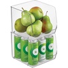 image:imageiDesign OpenFront Storage Bin  AllPurpose Bin for Kitchen Bathroom or Office  Clear  Made in USAPack of 2