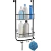 image:imageiDesign OvertheDoor Hanging Shower Caddy Organizer The Forma Collection  12 x 65 x 24 Matte BlackMatte Black