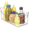 image:imageiDesign Plastic Condiment Organizer with Handles Clear  For Fridge Made in USAPack of 1