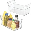 image:imageiDesign Plastic Condiment Organizer with Handles Clear  For Fridge Made in USAPack of 2