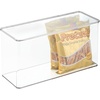 image:imageiDesign Plastic Stackable HingedLid Storage Box  Set of 2  Clear  Pantry or Kitchen Use6 x 135 x 7