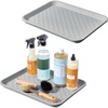 image:imageiDesign Plastic Under Sink Mat Tray for Kitchen Cabinet Bathroom Entryways Office Mudroom College Dorm Set of 2 17 X 13 X 2 Black  For Kitchen Cabinet Bathroom Entryways Office MudroomGray