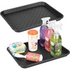 image:imageiDesign Plastic Under Sink Mat Tray for Kitchen Cabinet Bathroom Entryways Office Mudroom College Dorm Set of 2 17 X 13 X 2 Black  For Kitchen Cabinet Bathroom Entryways Office MudroomBlack